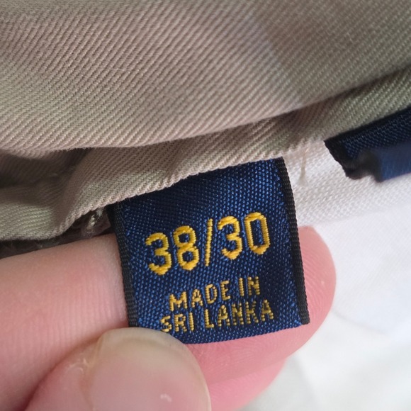 Polo Ralph Lauren Khaki Chino Pants Mens 38x30 Pima Cotton Classic Neutral - Picture 13 of 13